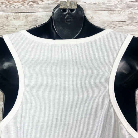 DOLLS KILL “Burn Baby Burn” Logo Racerback White Crop Top Tank 1X - Picture 7 of 9